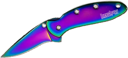  Knife Transparent Kershaw Rainbow Pocket Knife Png Knife Transparent