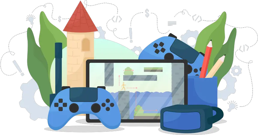  Video Game Illustrations Images U0026 Vectors Royalty Free Game Developer Illustration Png Google Play Game Icon