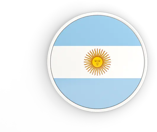  Round Icon With White Frame Circle Png Argentina Flag Png