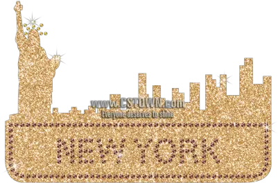  New York City Silhouette Iron Cstown Tiara Png New York Skyline Silhouette Png