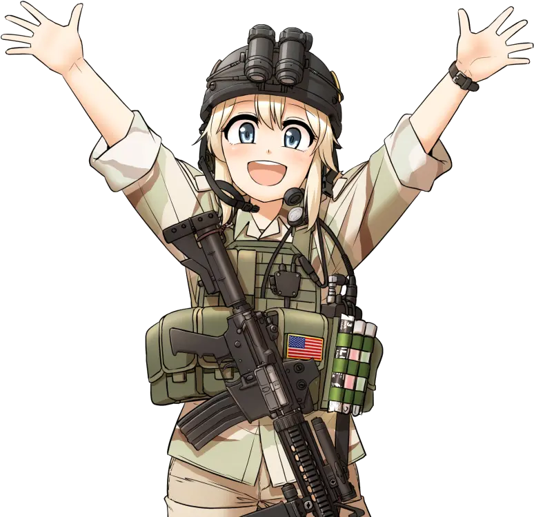  Operator Chan Know Your Meme Operator Chan Png Gun Icon Anime Gif