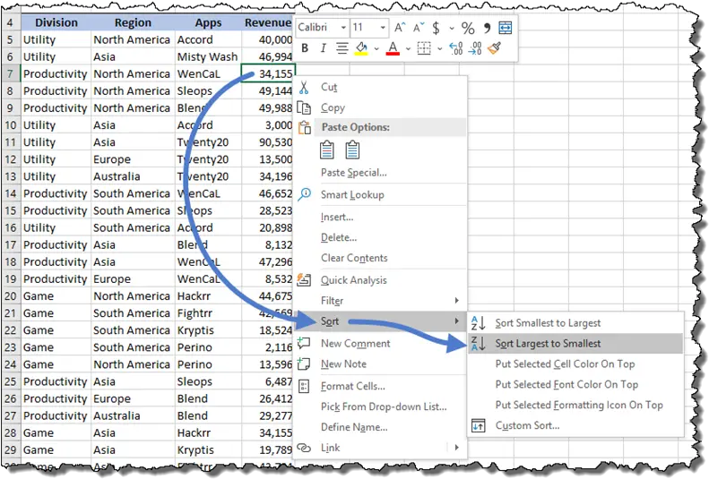  Excel Sort Value Color Icon Own Png Column