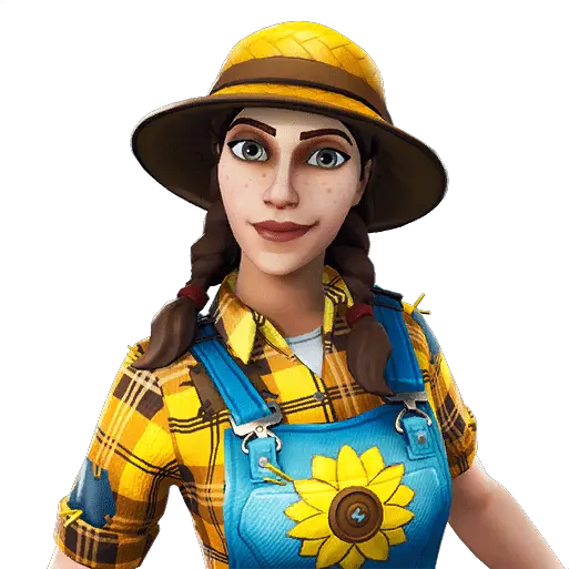  Sunflower Fortnite Skin Outfit Fortniteskinscom Sunflower Fortnite Png Sun Flower Png