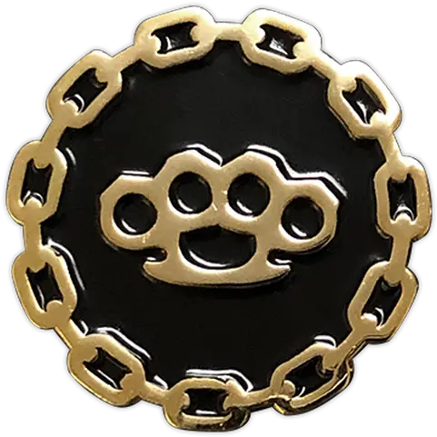  Brass Knuckles Gold Enamel Pin Chain Png Brass Knuckles Png