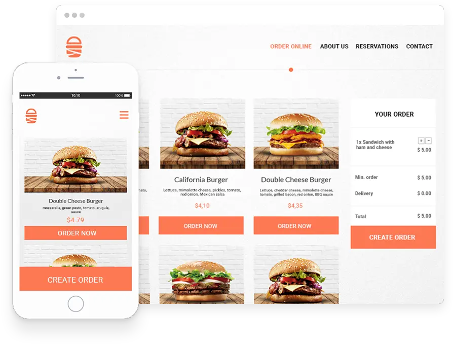  Online Food Ordering System U0026 App For Restaurants By The Upmenu Web Mobile Food Mockup Png Food Order Icon