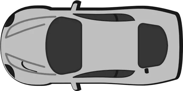  Download Gray Top View Clip Art Outline Of A Car Car Outline Top View Png Car Top View Png