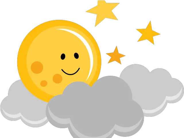  Download Hd Cloud Clipart Cute Cute Moon And Stars Clipart Cute Moon Cartoon Png Stars Clipart Transparent