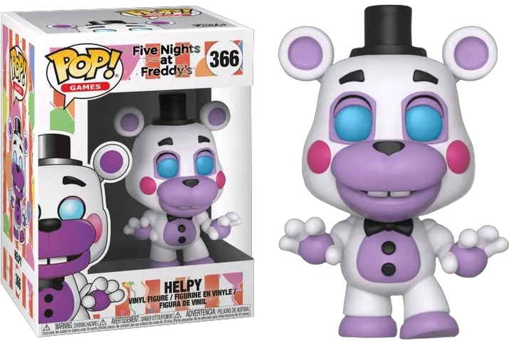  Freddy Fazbearu0027s Pizzeria Simulator Helpy Pop Vinyl Figure Funko Pop Scrap Baby Png Freddy Fazbear Png