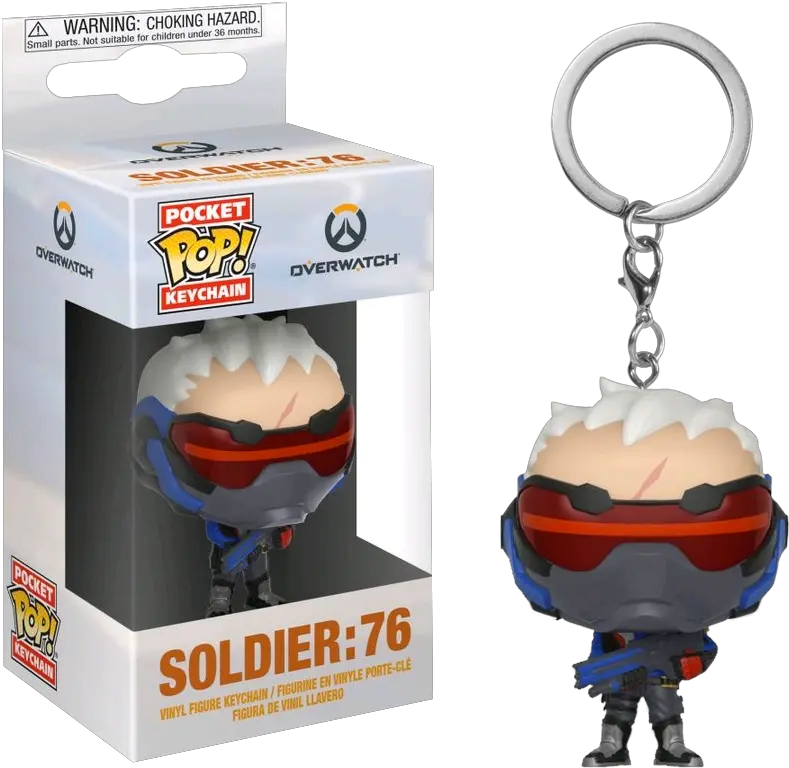  Overwatch Soldier 76 Funko Pocket Pop Vinyl Keychain Pop Naruto Eating Noodle Png Soldier 76 Png