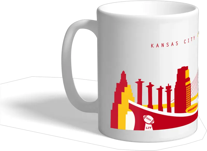  Kansas City Super Bowl Champions Chiefs Mug U2013 Cityscape Design Mug Png Super Bowl Trophy Png