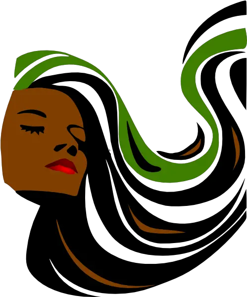  Hair Salon Transparent Png Clipart Girl Hair Blowing In Wind Silhouette Art Transparent