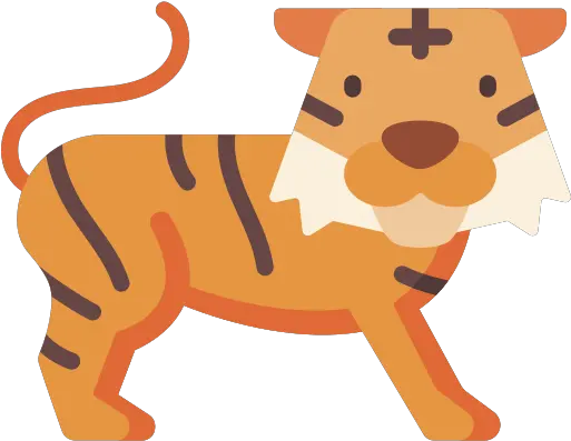  Tiger Free Animals Icons Tiger Flat Icon Png Cute Animal Icon