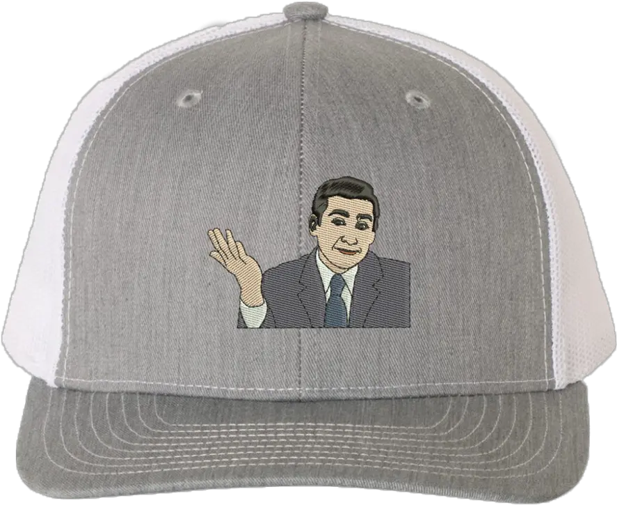  Noooo Michael Scott Trucker Hat The Office Hats Leather Patch Trucker Hat Png Michael Scott Png