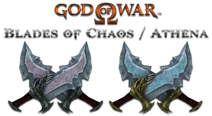  Version 1 God Of War Kratos Blade Of Chaos Replica Blades Of Chaos And Athena Png God Of War Logo Png