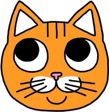  Orange Cat Stickers Messages Sticker Cartoon Orange Cat Face Png Orange Cat Png