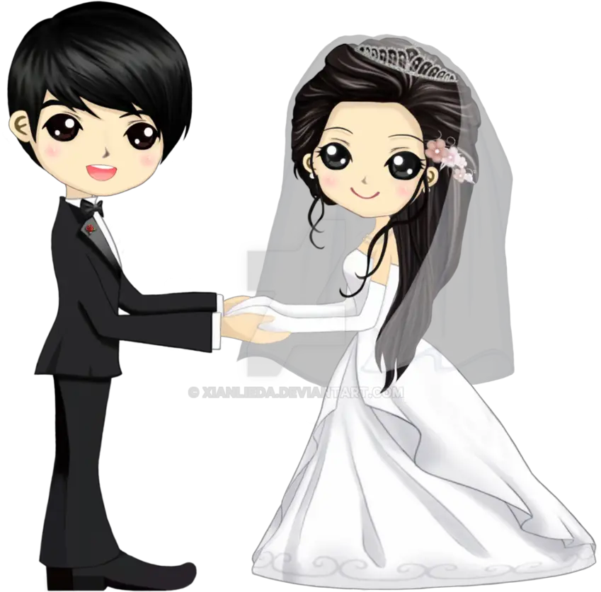  Monmonu0027s Wedding Chibi By Xianlieda Anime Chibi Wedding Wedding Chibi Png Anime Couple Png