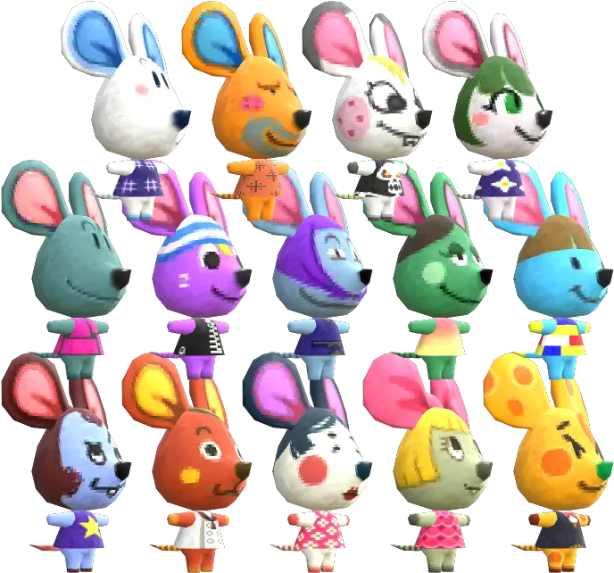  3ds Animal Crossing New Leaf Mice The Models Resource Animal Crossing Mice Ranking Png Mouse Animal Png