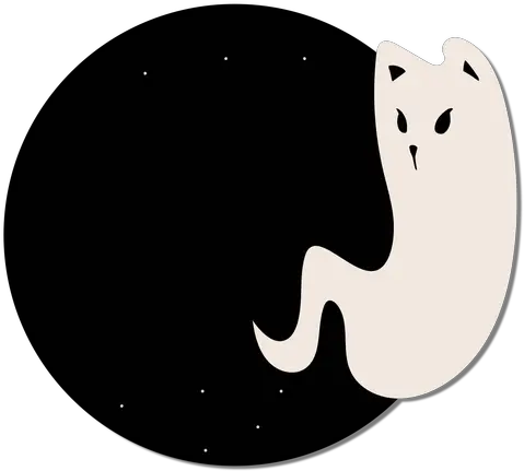  Ghost Cat Sticker Badge Transparent Png U0026 Svg Vector File Illustration Ghost Transparent