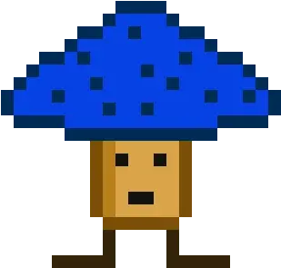  Blue Mushroom Thing Jumping Loop By 1slowsolid Transparent PNG