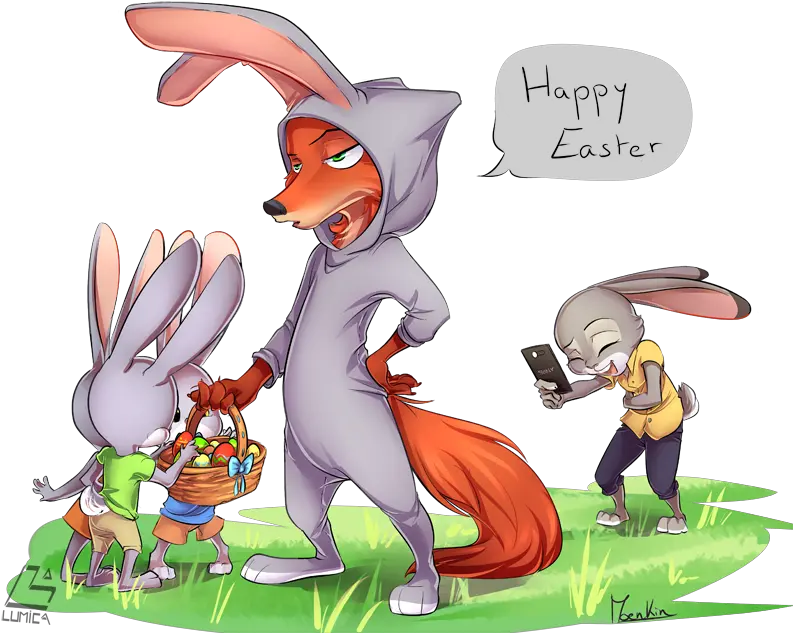  Download Appy Easter Lumica Nick Wilde Lt Nick And Judy Nick Wilde Easter Png Nick Wilde Png