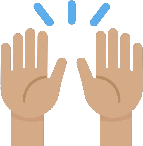  Raising Hands Emoji With Medium Skin Kunstsammlung Png Hand Emoji Png