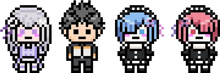  Download Hd Danganronpa Meets Re Rem Re Zero Sprites Rem Sprites Png Rem Re Zero Png