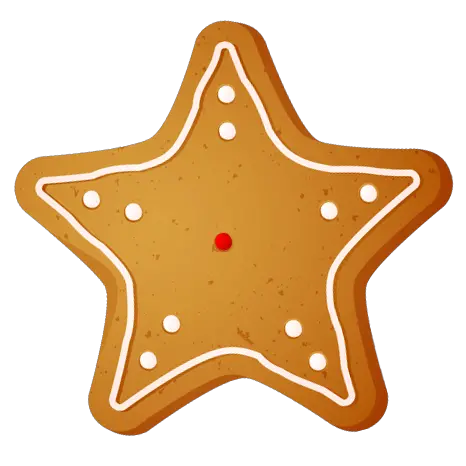  Transparent Christmas Star Cookie Png Clipart Galleta En Star Cookie Png Christmas Star Png