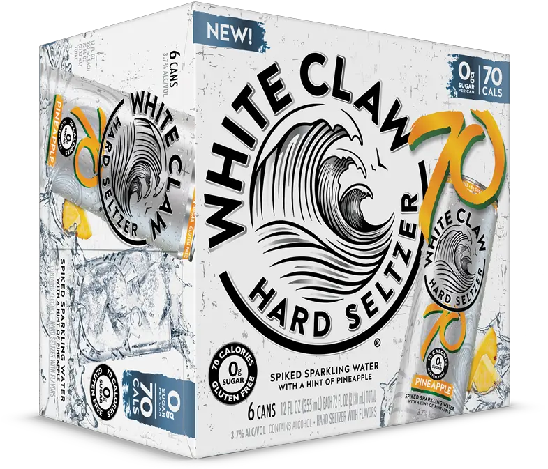  White Claw 70 Pineapple 612c Walmartcom Pineapple 70 Calorie White Claw Png White Claw Logo Png