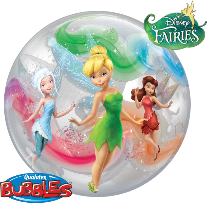  56cm Disney Tinkerbell Fairies Bubble Balloon Thefacepainters Tinker Bell Png Tinkerbell Png
