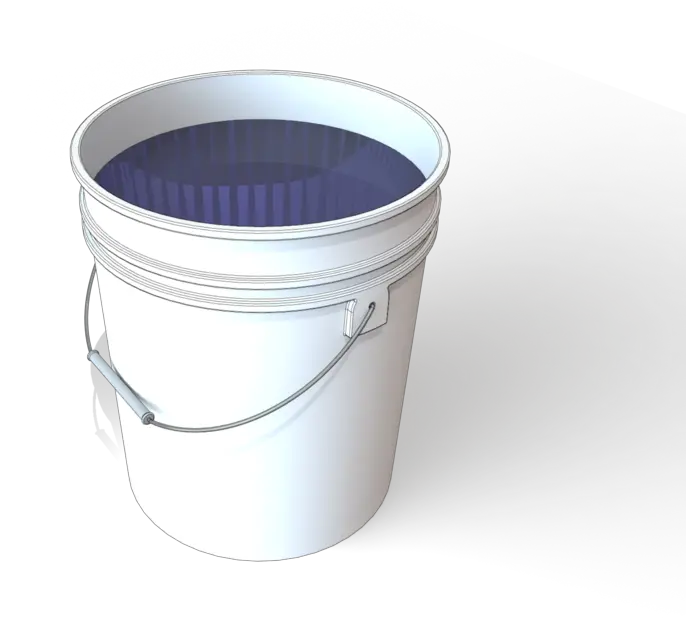  5 Gallon Bucket 3d Cad Model Library Grabcad 5 Gallon Bucket Cad Png Paint Bucket Png