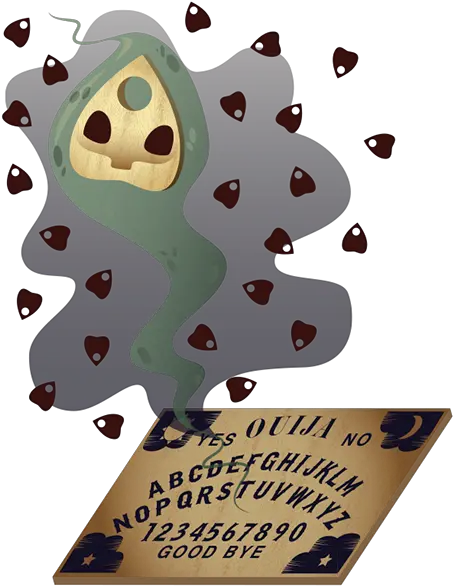  Download Planchette Ghost Illustration Full Size Png Poster Ghost Emoji Transparent