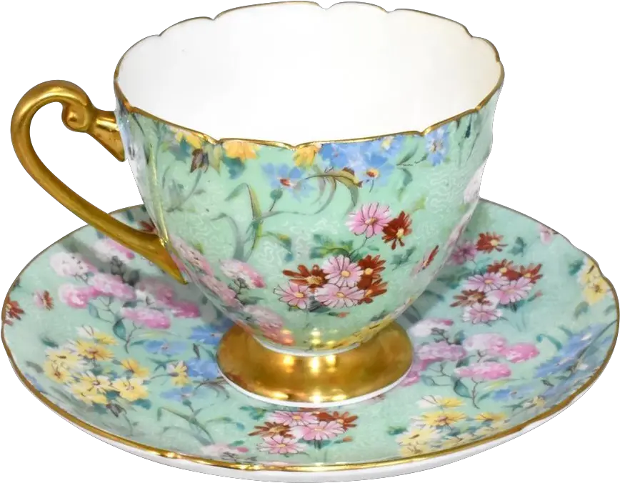  Shelley Melody Chintz Teacup And Saucer Ripon 13382 Tea Cup And Saucer Transparent Background Png Tea Set Png