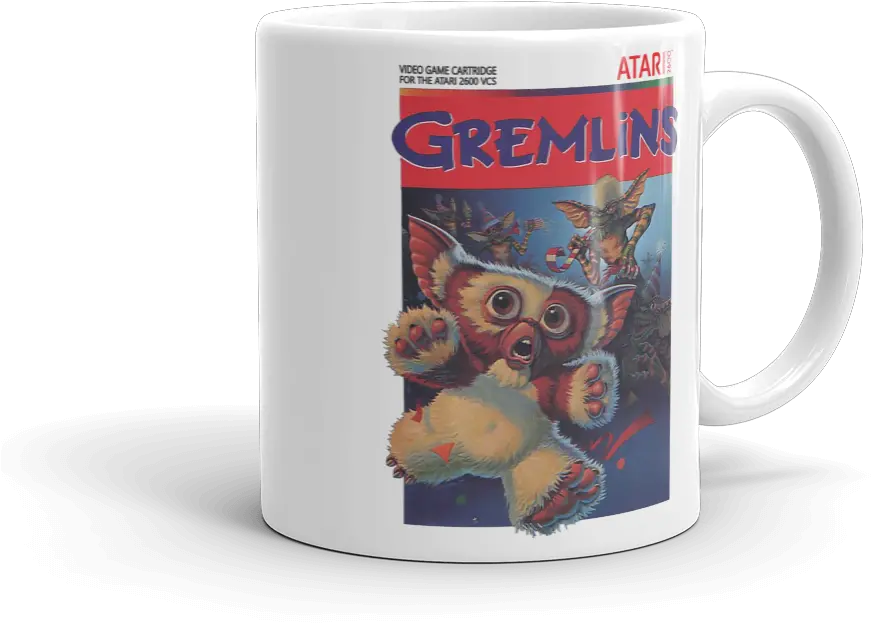  Gremlins Atari 2600 Retro Vintage Video Game Box Art Coffee Gremlins Cartoon Png Atari 2600 Logo