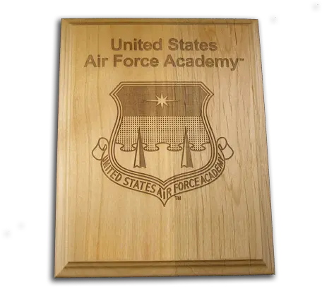  8x10 Red Alder Plaque Gift Laser Plywood Png Air Force Academy Logo