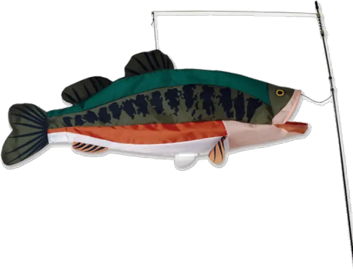  Download Large Mouth Bass Swimming 3d Fish Bass Windsock Bass Fish Kite Png Fish Swimming Png