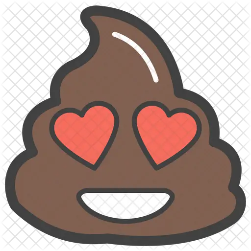  Heart Eyes Poop Icon Of Colored Outline Icon Png Heart With Eyes Logo