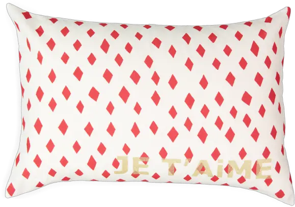  Download Je Tu0027aime Carte Cushion With Red Diamond In Milky Pillow Png Red Diamond Png