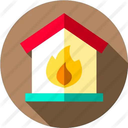  House Circle Png Fire Symbol Png