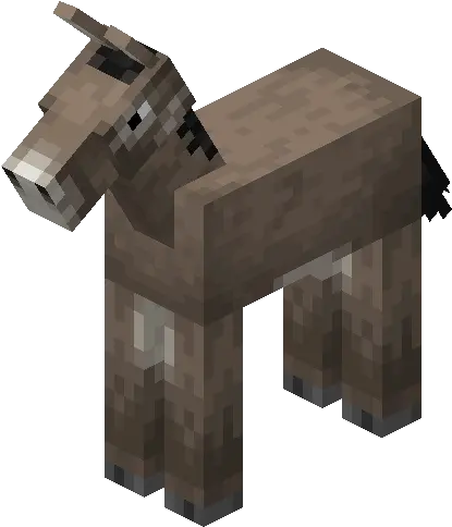  Baby Donkey Minecraft Zombie Horse Build Png Donkey Png