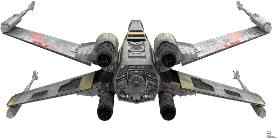  Star Wars X Wing Starfighter Yellow 3d Model Cgstudio Star Wars X Wing Png Tie Fighter Png