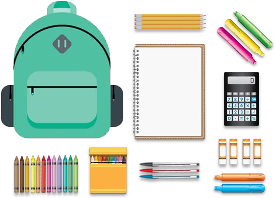  Download Hd Back To School Supplies Png Back To School Supplies Graphics School Supplies Png