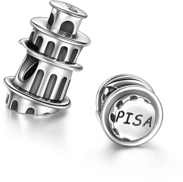  Leaning Tower Of Pisa Charm Silver Charms De Viajes Png Leaning Tower Of Pisa Png