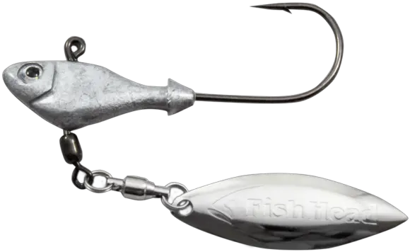  Fish Head Spin Underspin Jig Bladed Swimbait Lead Bait Fish Png Fishing Lure Png