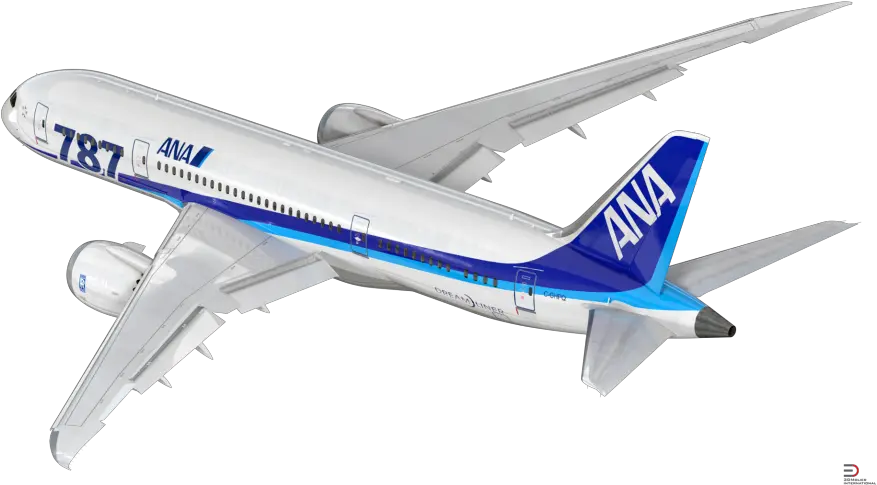  Boeing 787 8 All Nippon Airways Rigged 3d Model Cgstudio All Nippon Airways Png Boeing Png