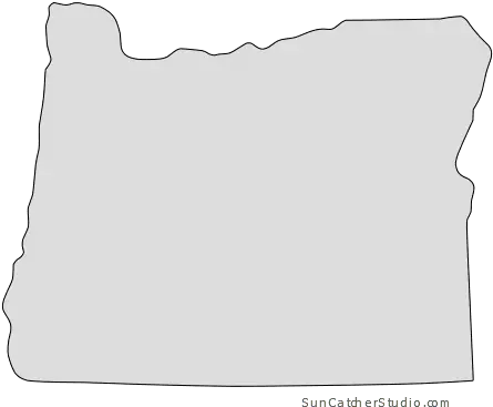  Oregon Map Outline Printable State Shape Stencil Pattern State Of Oregon Silhouette Png Us Map Outline Png