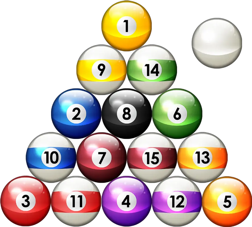  8 Ball Pool Clipart Fire Set Up The Pool Balls Png 8 Ball Pool Rack Balls Png