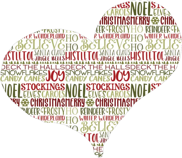  Christmas Word Art Heart Png Free Stock Photo Public Lovely Heart Png Images