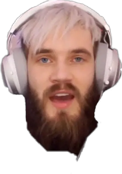  Pewdiepie Head Sticker By Felipemagno28 Headphone Ear Pad Png Pewdiepie Transparent