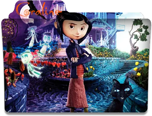  Folder Eyecons Coraline 2009 Coraline Poster Png Animation Folder Icon