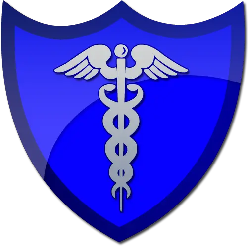  Caduceus Symbol Blue Shield Clipart Black Registered Nurse Logo Png Shield Clipart Png